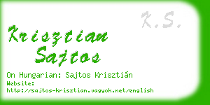 krisztian sajtos business card