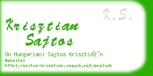 krisztian sajtos business card